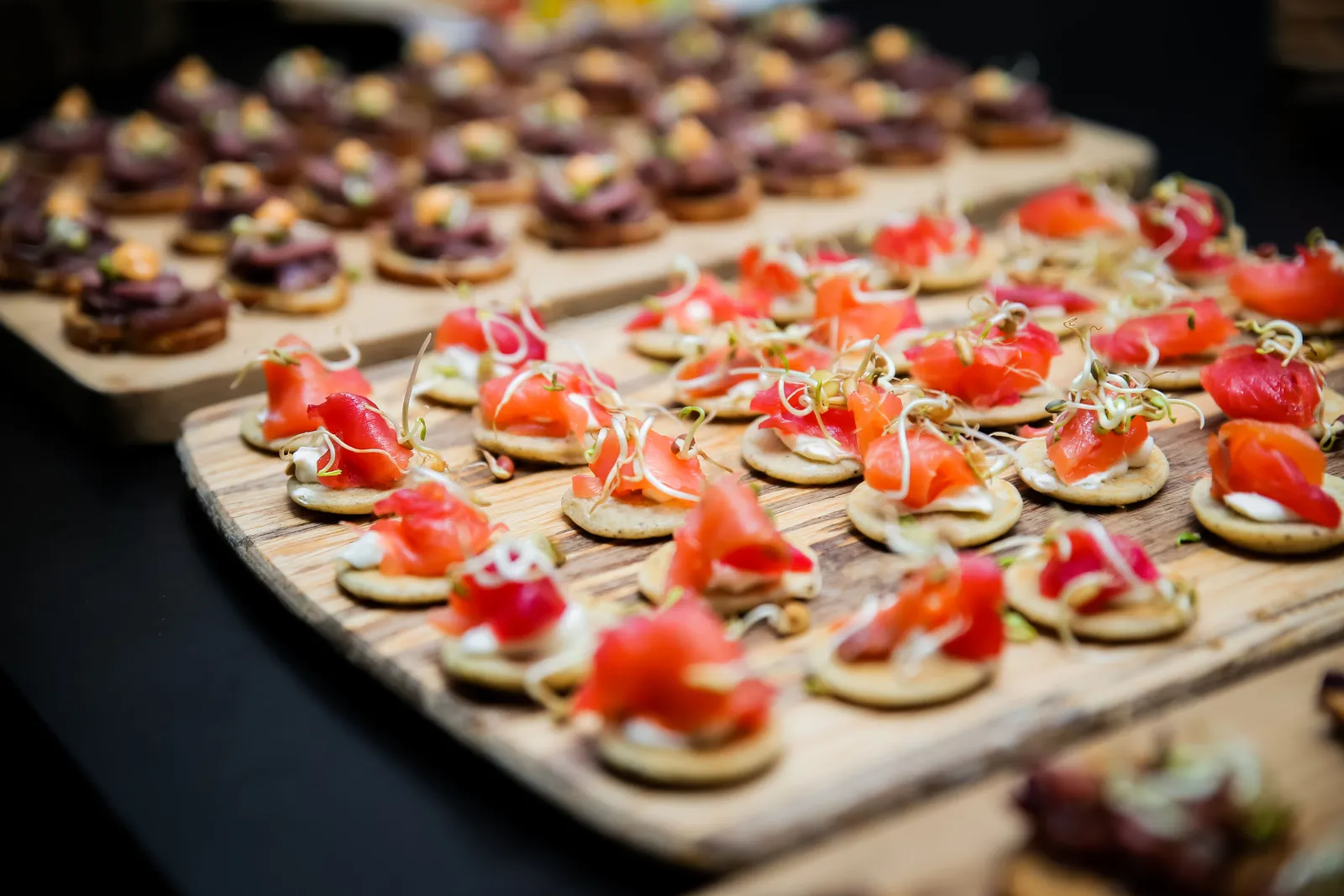 Canapés saumon pour cocktail dînatoire